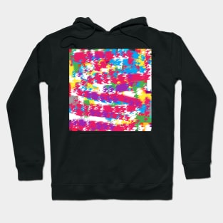 pixel art painting weird city of future Hoodie